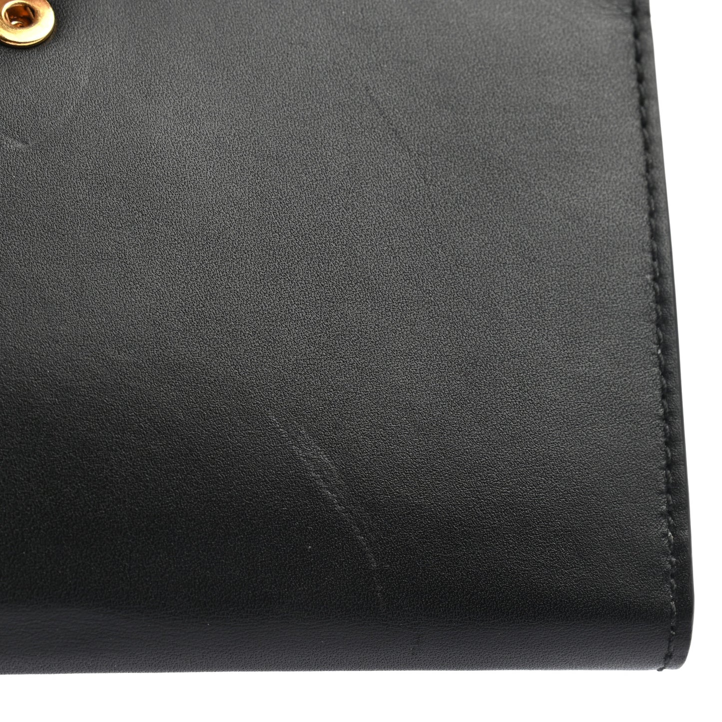 Calfskin Harlow Long Wallet Black