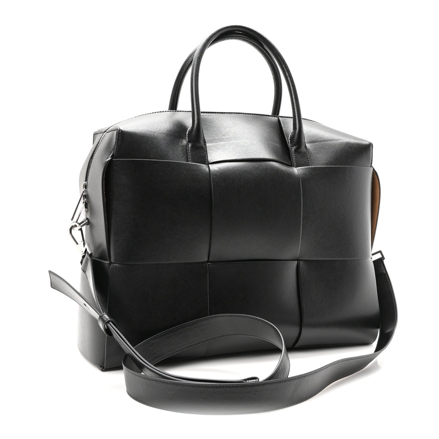 Bottega Veneta Calfskin Maxi Intrecciato Arco Briefcase Black 3 of 9