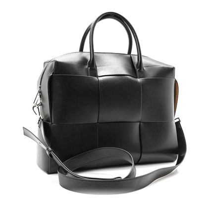 Bottega Veneta Calfskin Maxi Intrecciato Arco Briefcase Black 3 of 9