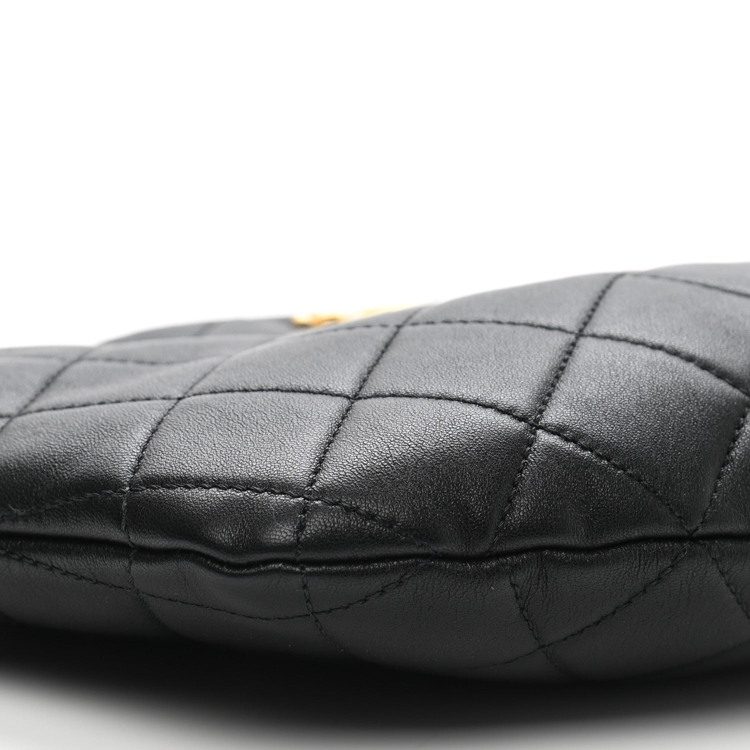 Chanel Lambskin Quilted Pearl Crown Clutch Bag Black 9 of 11