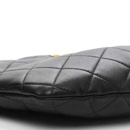Chanel Lambskin Quilted Pearl Crown Clutch Bag Black 9 of 11