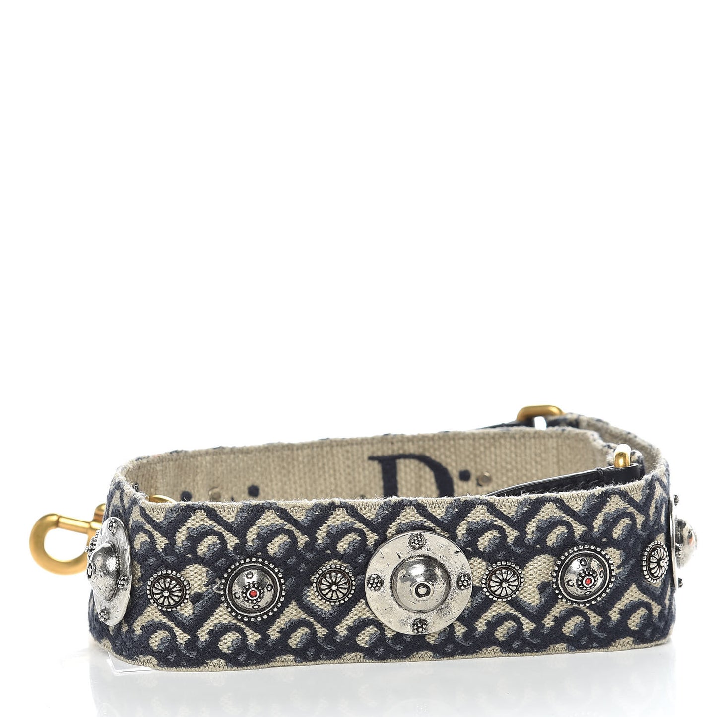 Oblique Studded Shoulder Strap Blue