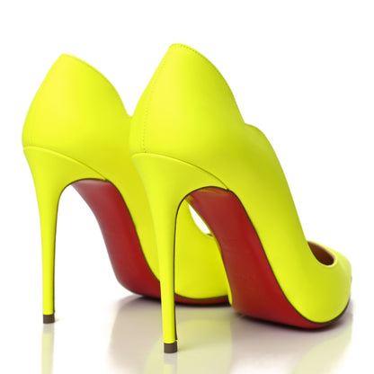 Christian Louboutin Calfskin Hot Chick 100 Pumps 35.5 Fluo Yellow 4 of 11