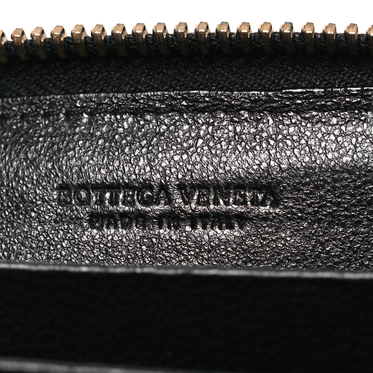 Nappa Intrecciato Zip Around Coin Purse Black