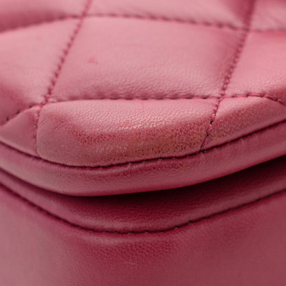 Chanel Lambskin Quilted Medium Trendy CC Flap Dual Handle Bag Dark Pink 15 of 16