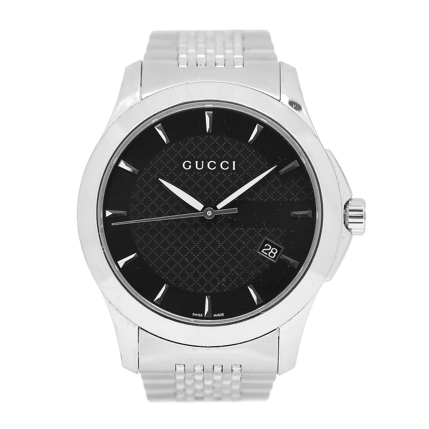 Gucci Stainless Steel 38mm G-Timeless Quartz Watch Black 1 of 8