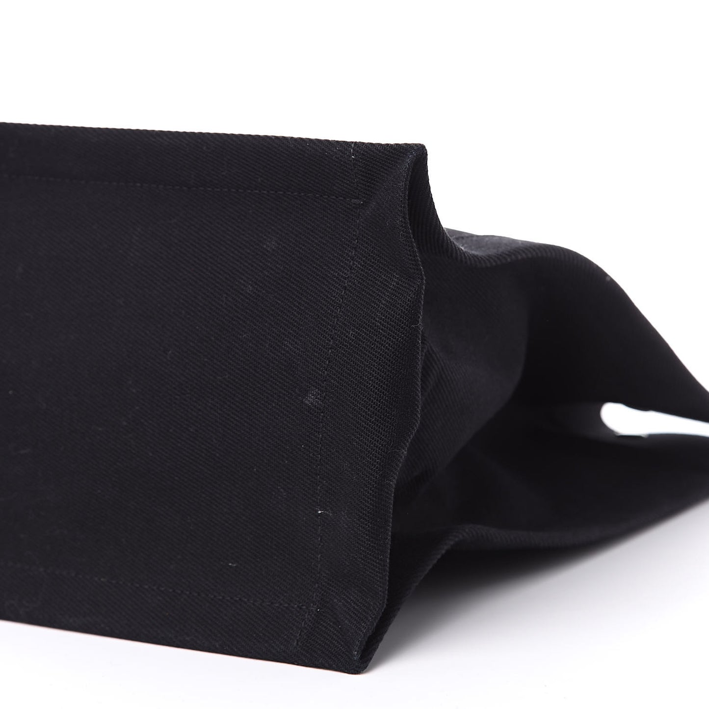 Linen Calfskin Rive Gauche Tote Black