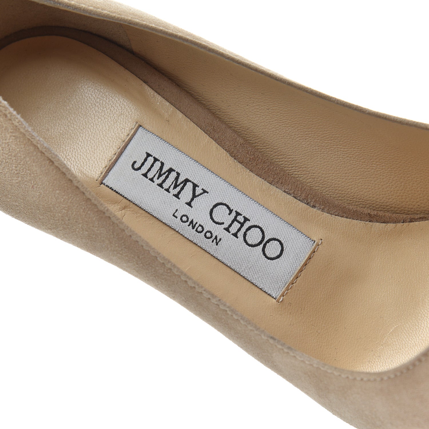 Jimmy Choo Suede Esme 100 Pumps 35 Nude 6 of 18