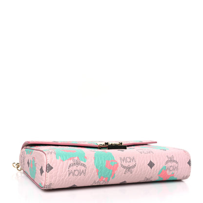 MCM Visetos Floral Leopard Medium Millie Crossbody Bag Pink 4 of 9
