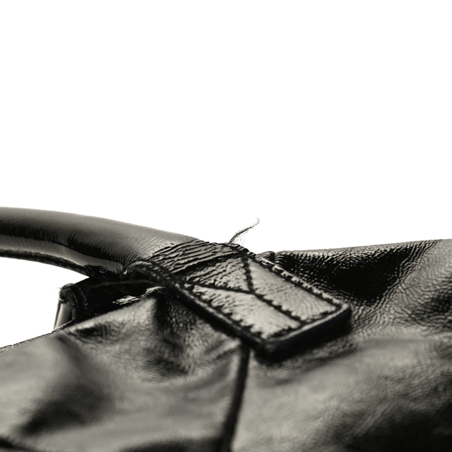 Textured Patent Medium Easy Y Bag Black