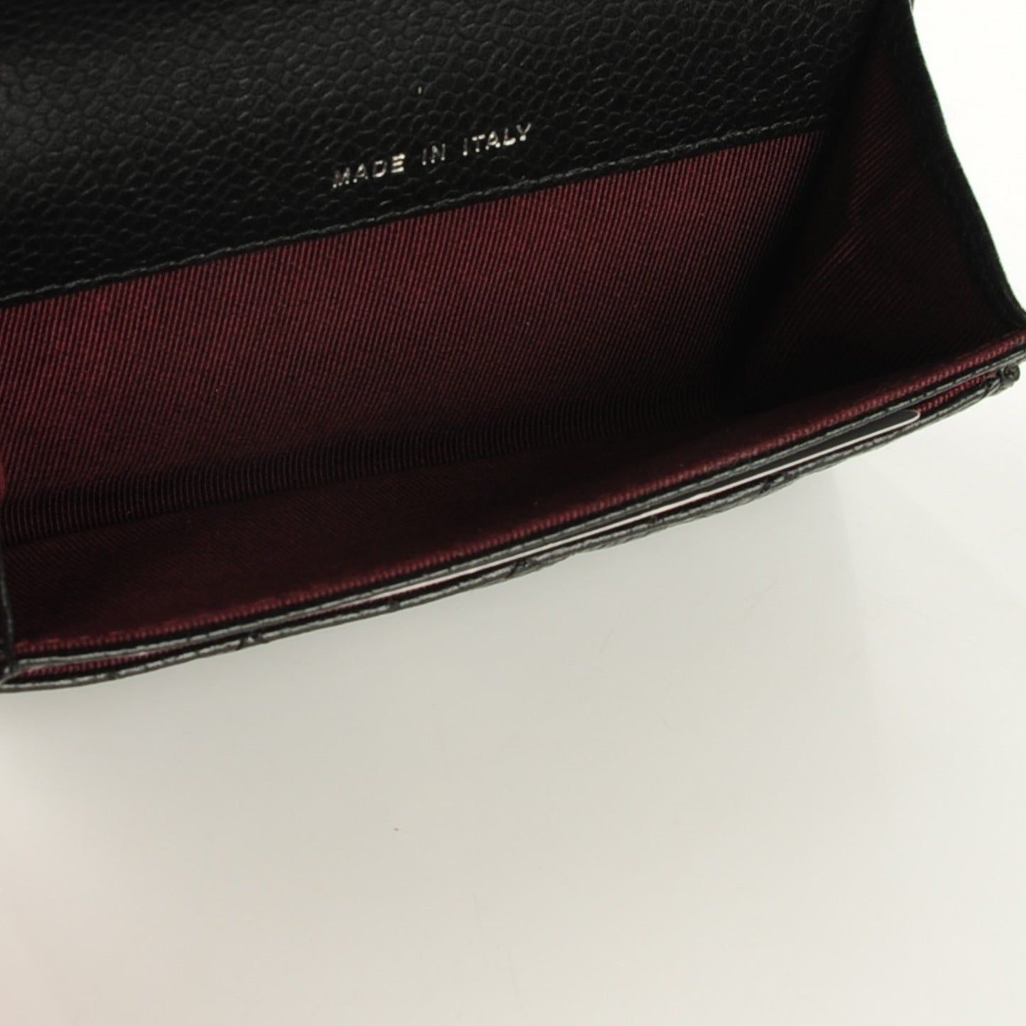 Caviar Quilted Flap Card Holder Black