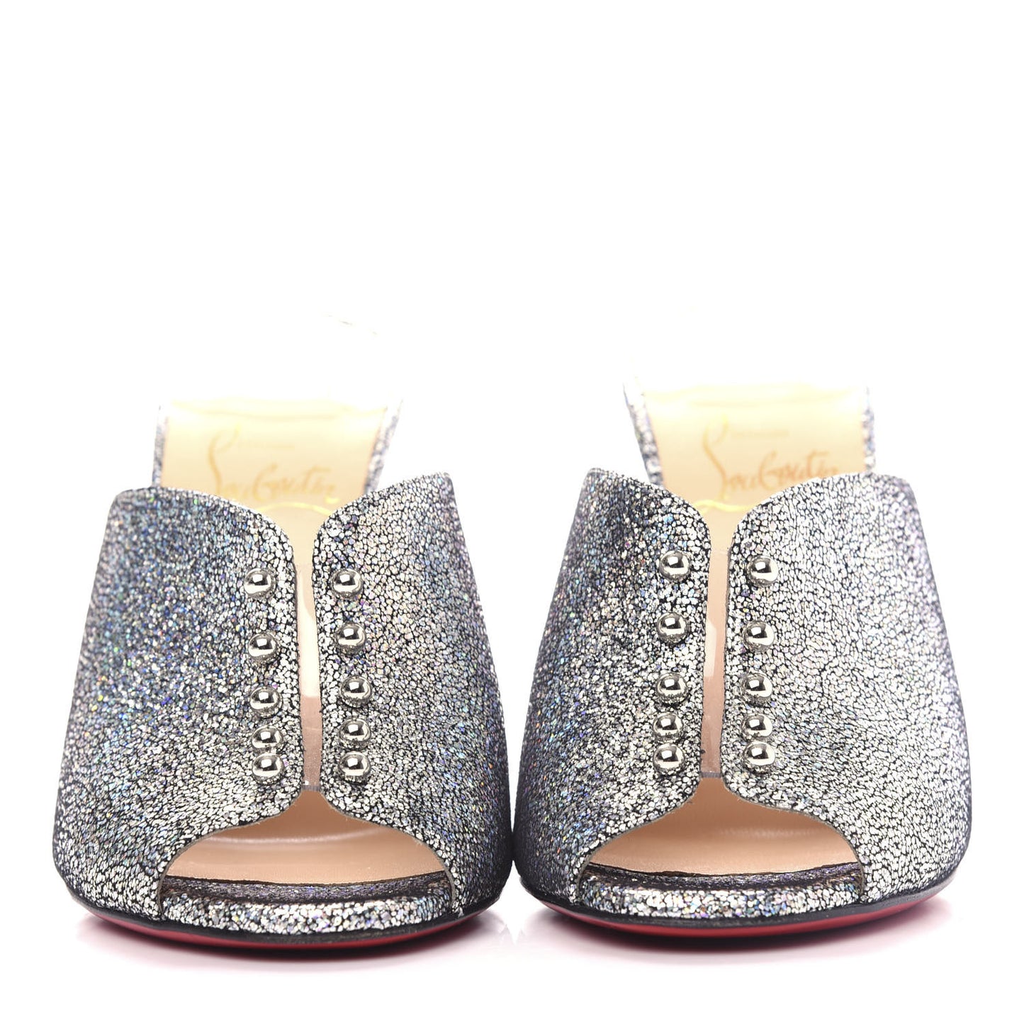 Nappa Mica PVC Glitter Predumule 100 Pumps 36 Silver