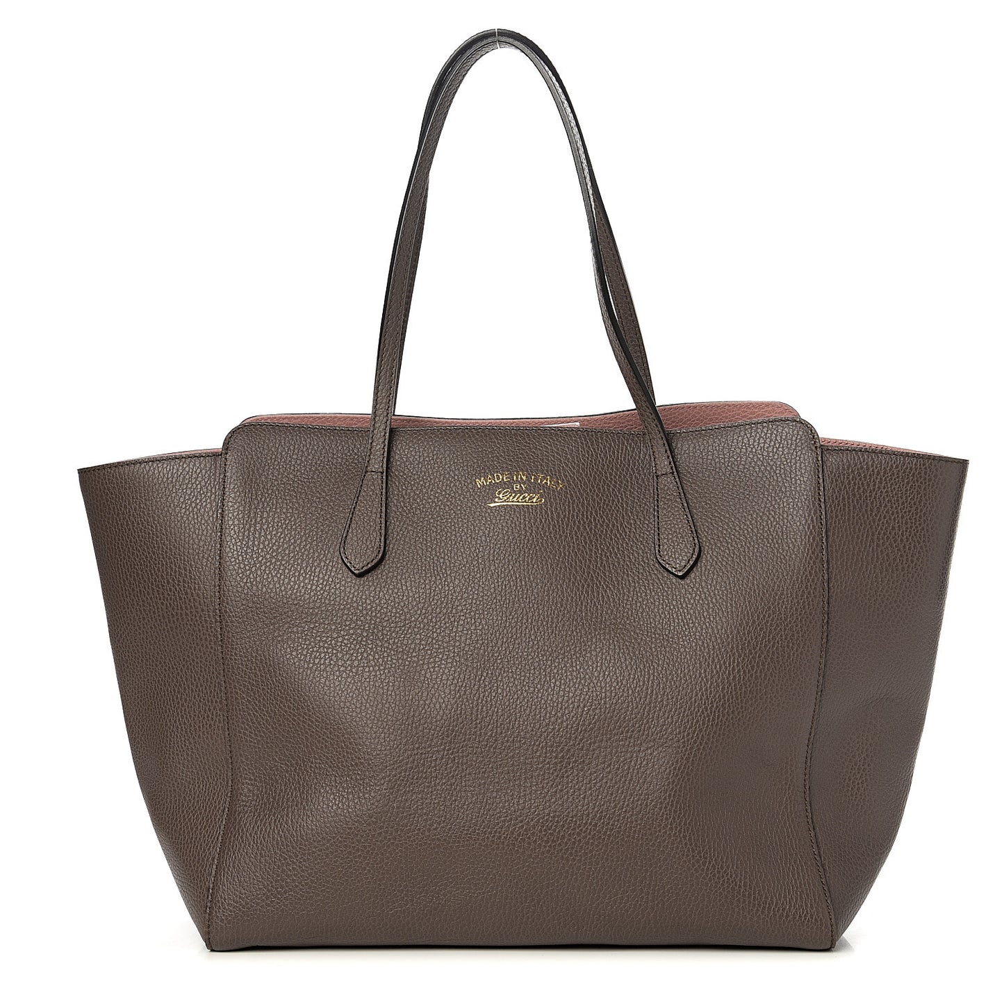 Dollar Calfskin Medium Swing Tote Grey Field Soft Pink