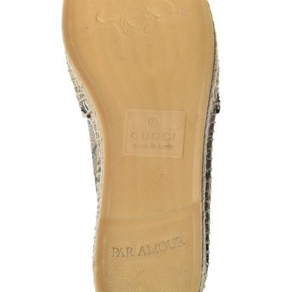 Gucci GG Supreme Monogram Bees Espadrille Flats 35.5 Beige Ebony Oro Black 9 of 11
