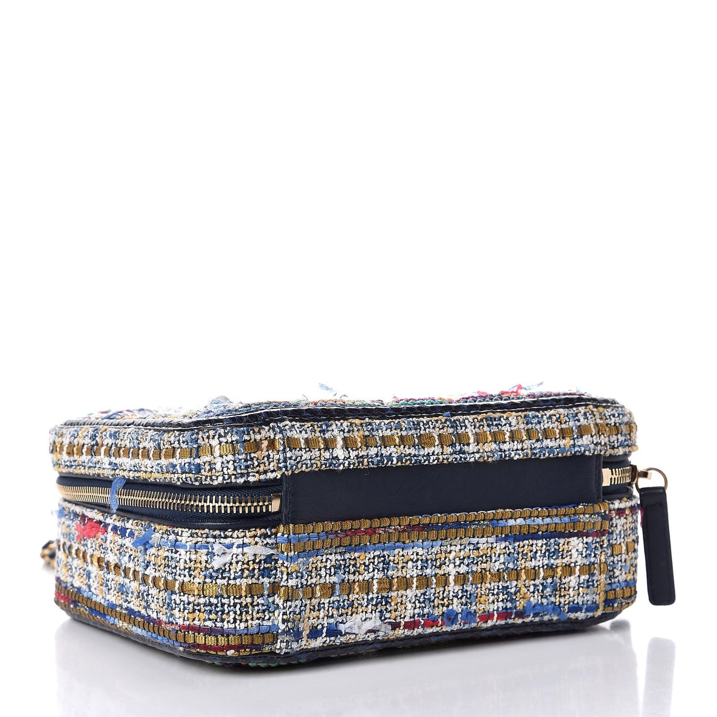 Tweed Snakeskin Quilted Medium CC Filigree Vanity Case Multicolor