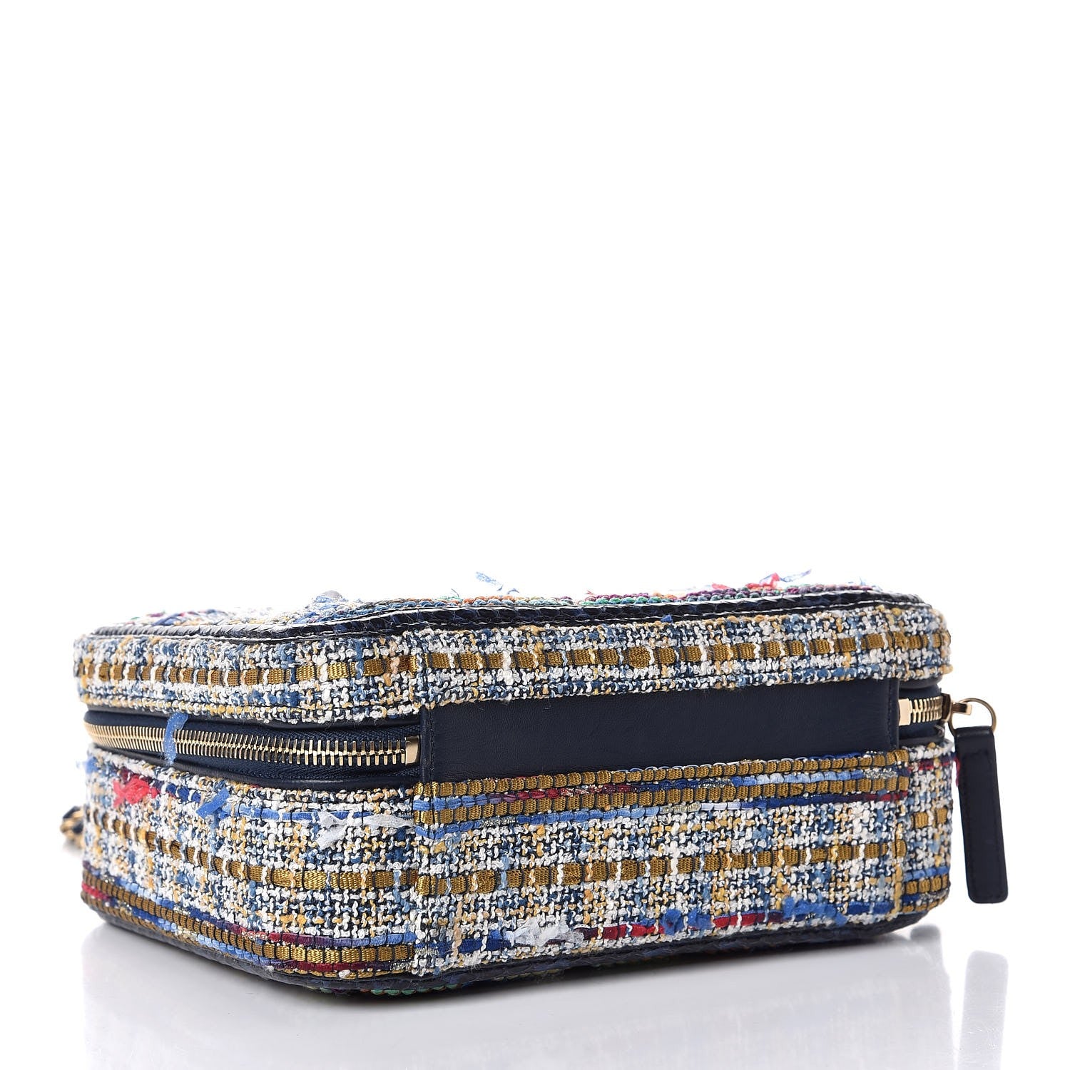 Chanel Tweed Snakeskin Quilted Medium CC Filigree Vanity Case Multicolor 4 of 7