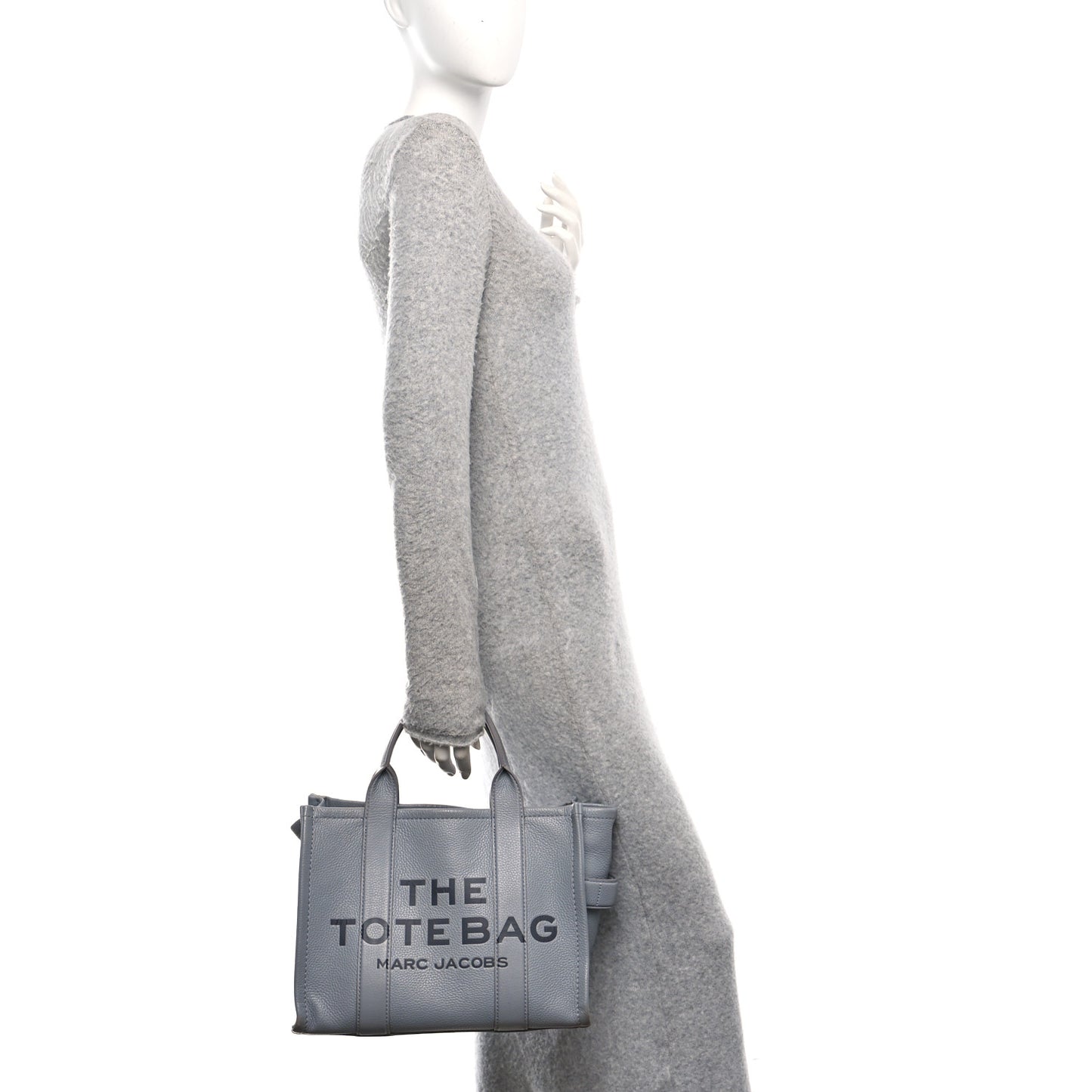 Grained Calfskin Medium The Tote Bag Grey