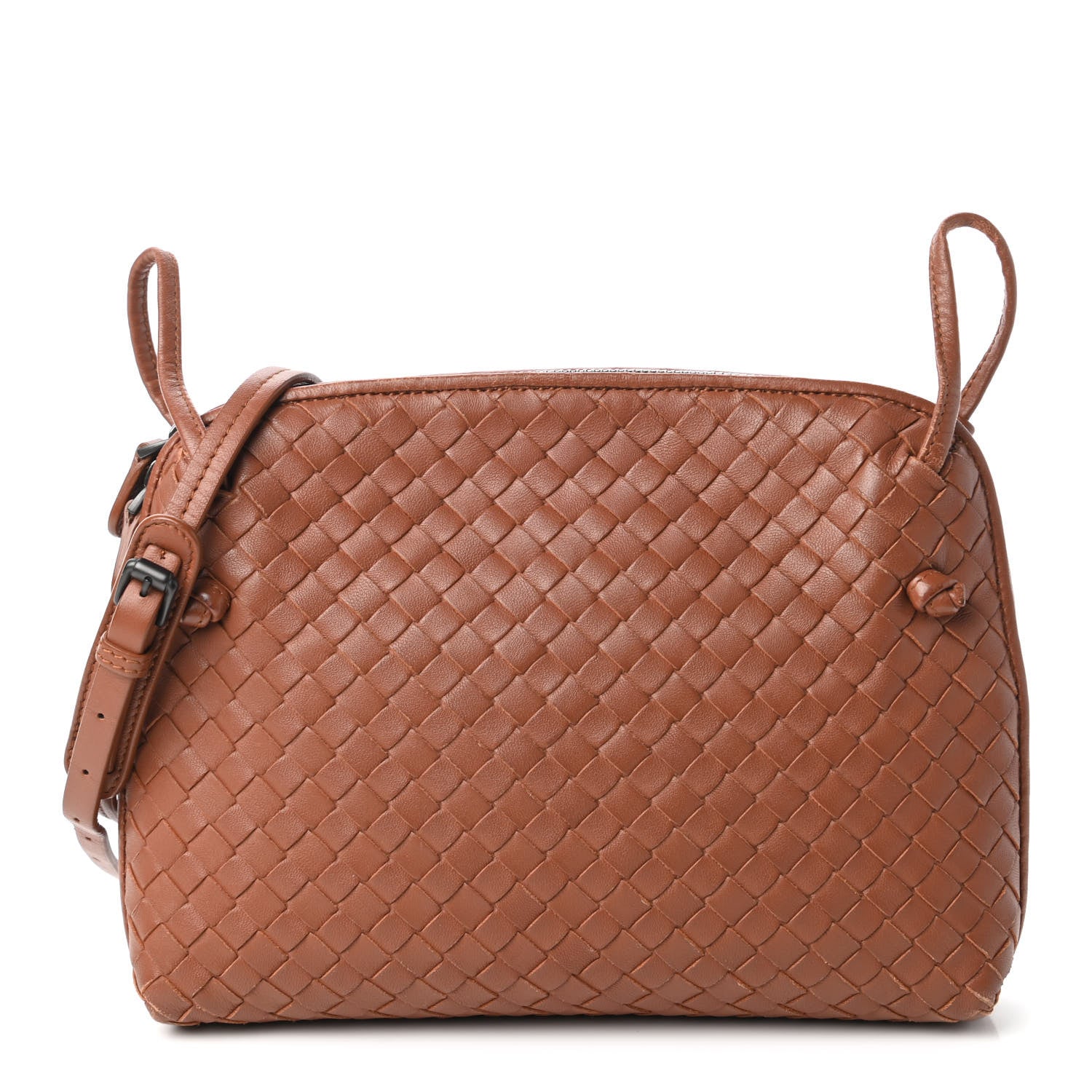 Bottega Veneta Nappa Intrecciato Pillow Crossbody Messenger Dark Calvados 1 of 10