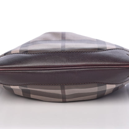 Burberry Smoked Check Hartham Shoulder Bag Chocolate 13 of 16