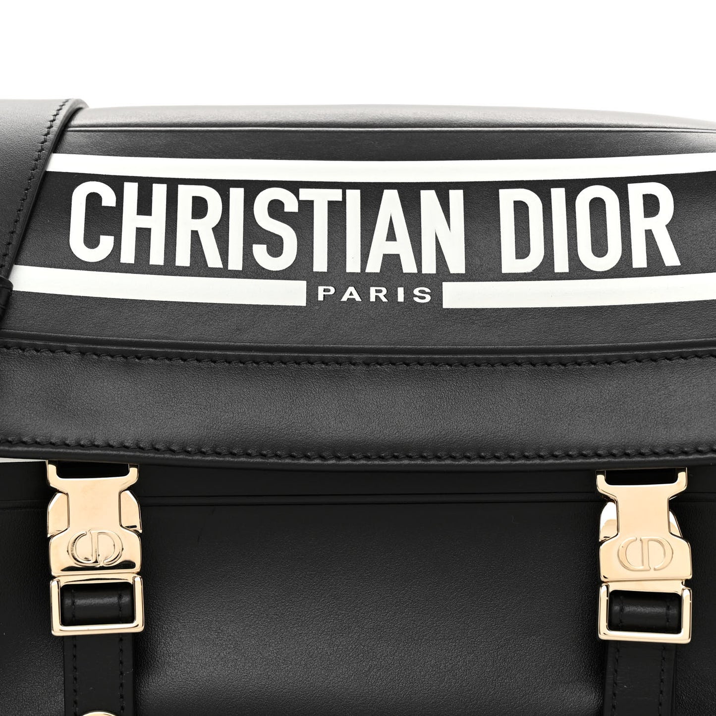 Smooth Calfskin Diorcamp Bag Black White