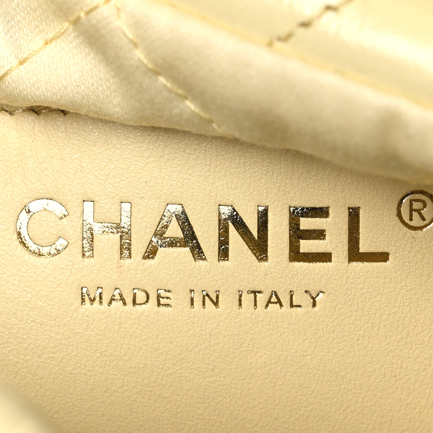 Chanel Shiny Calfskin Quilted Mini Chanel 22 Light Yellow 6 of 11