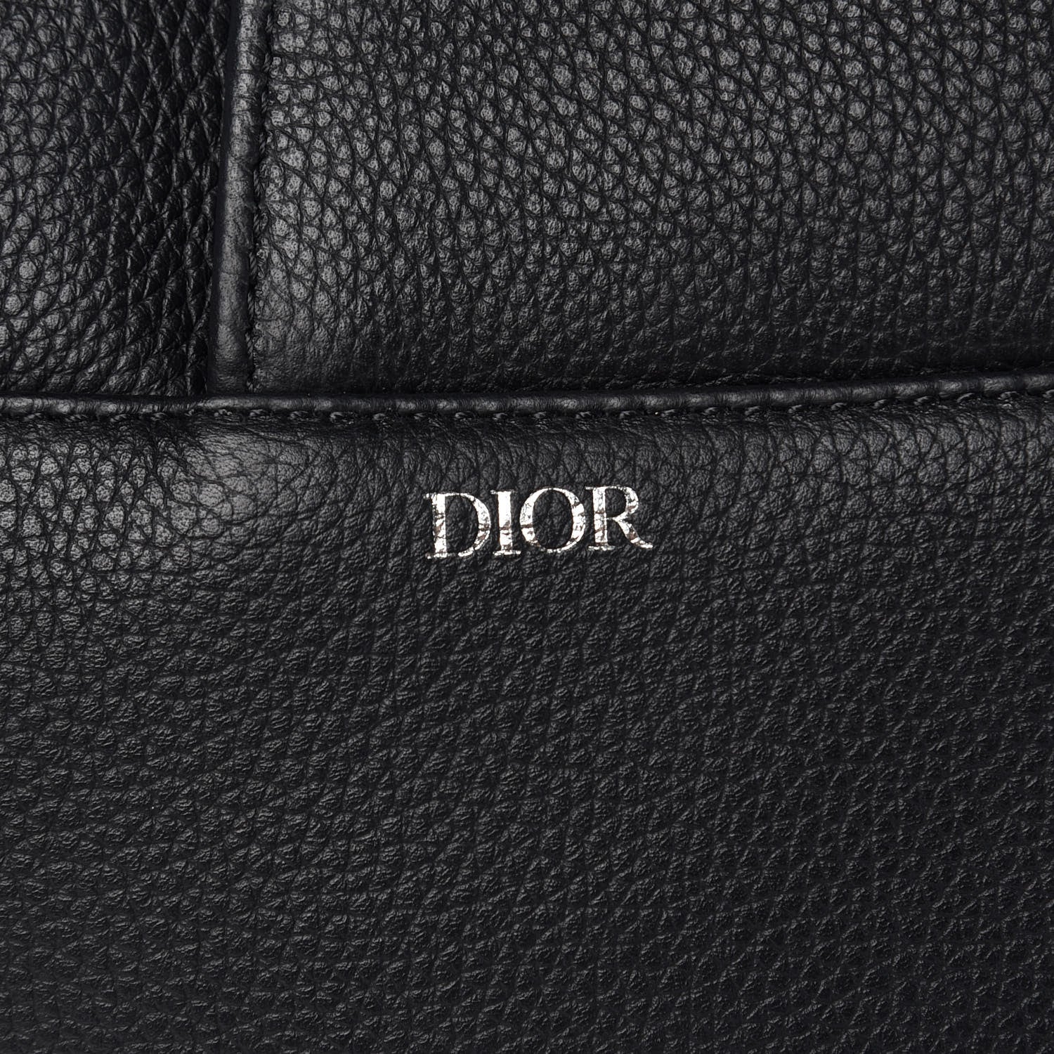Christian Dior Grained Calfskin Mens Saddle Pouch Black 8 of 10
