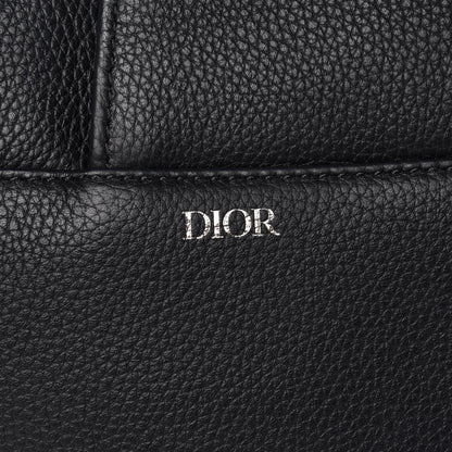 Christian Dior Grained Calfskin Mens Saddle Pouch Black 8 of 10