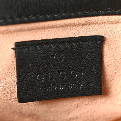Gucci Calfskin Matelasse Super Mini GG Marmont Shoulder Bag Black 6 of 16