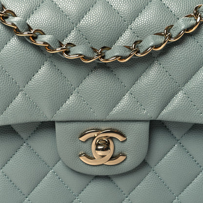 Chanel Caviar Quilted Small Double Flap Light Blue 8 of 11