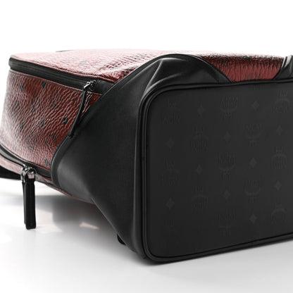 MCM Metallic Visetos Medium Duke Backpack Scooter Red 10 of 15
