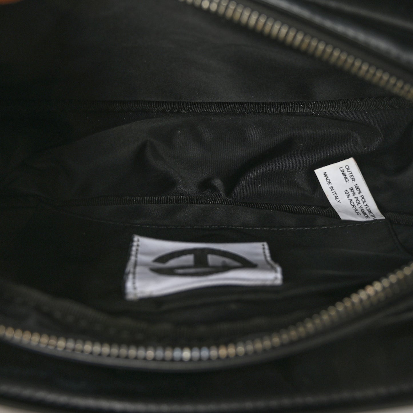 Vegan Leather Round Circle Bag Black