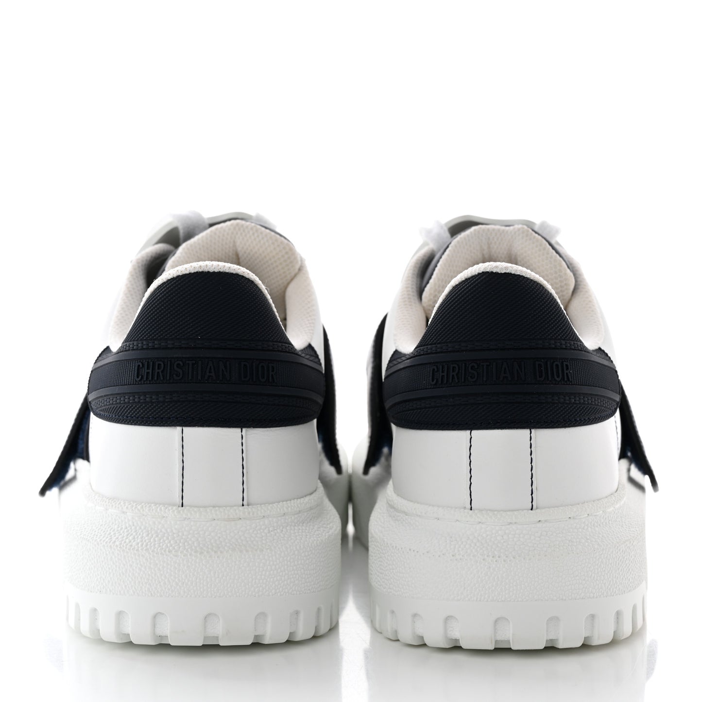 Calfskin Bi-Color Dior-ID Platform Sneakers 40 White Deep Blue