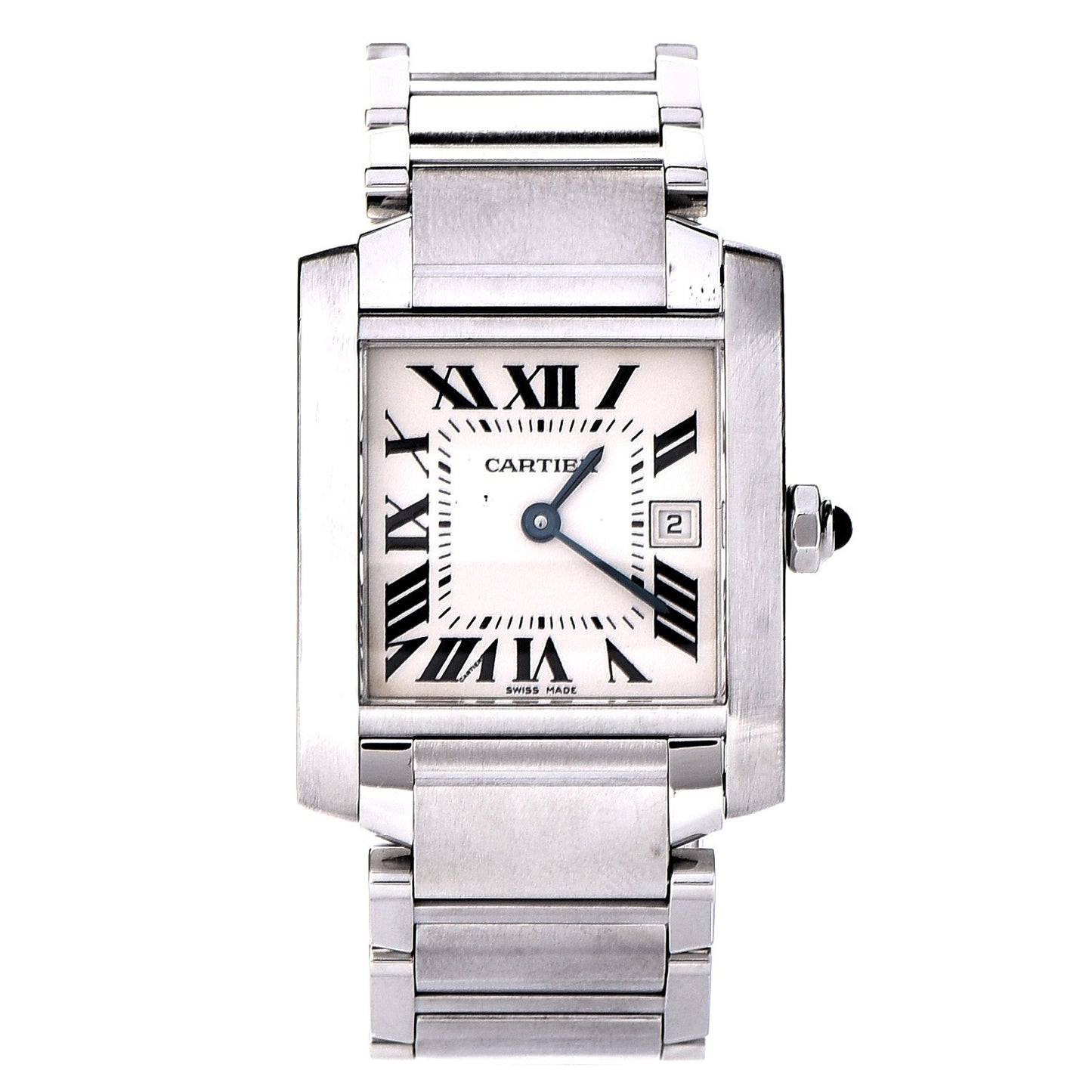 Stainless Steel 25mm Tank Francaise Quartz Watch