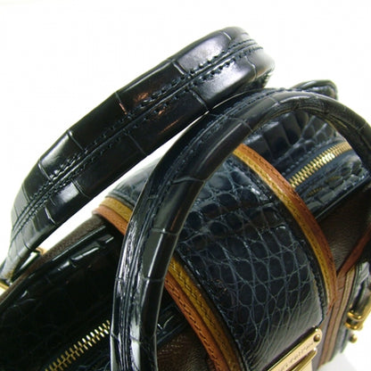 Louis Vuitton Crocodile Ostrich Ayers Monogram Mirage Delft Navy 4 of 10