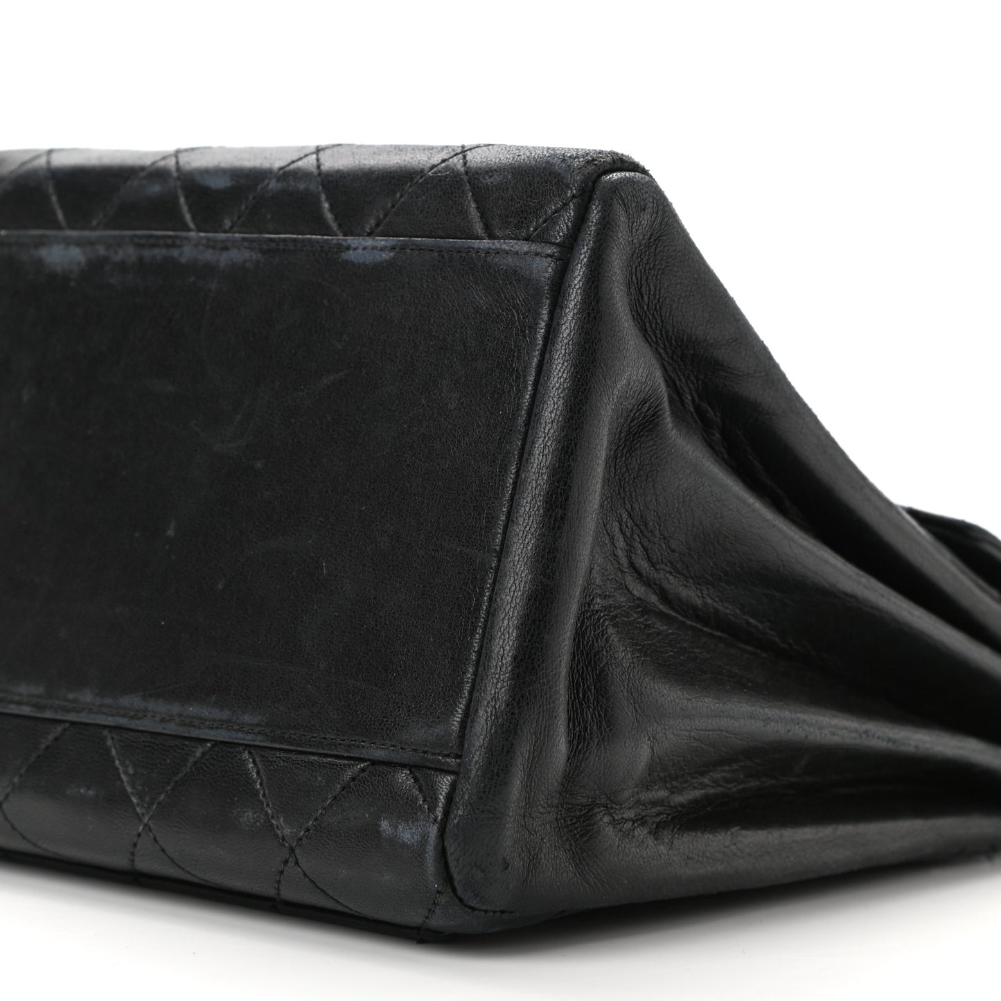 Lambskin Quilted Flap Bag Navy