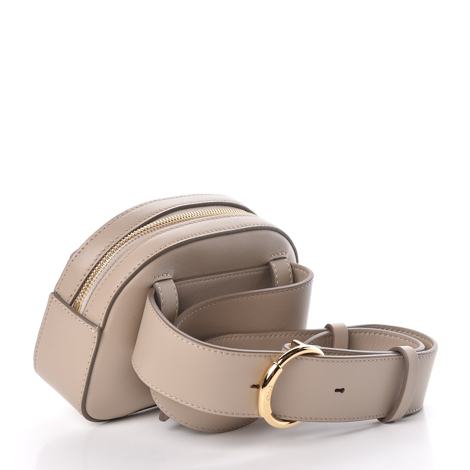 Chloe Smooth Calfskin Little Horses Embroidered Signature Belt Bag Pastel Grey 3 of 9