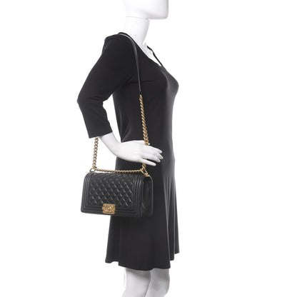 Chanel Caviar Quilted Medium Boy Flap Black 2 of 13