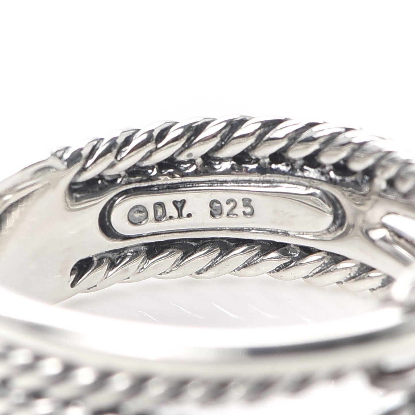 Sterling Silver Diamond X Crossover Ring 52 6