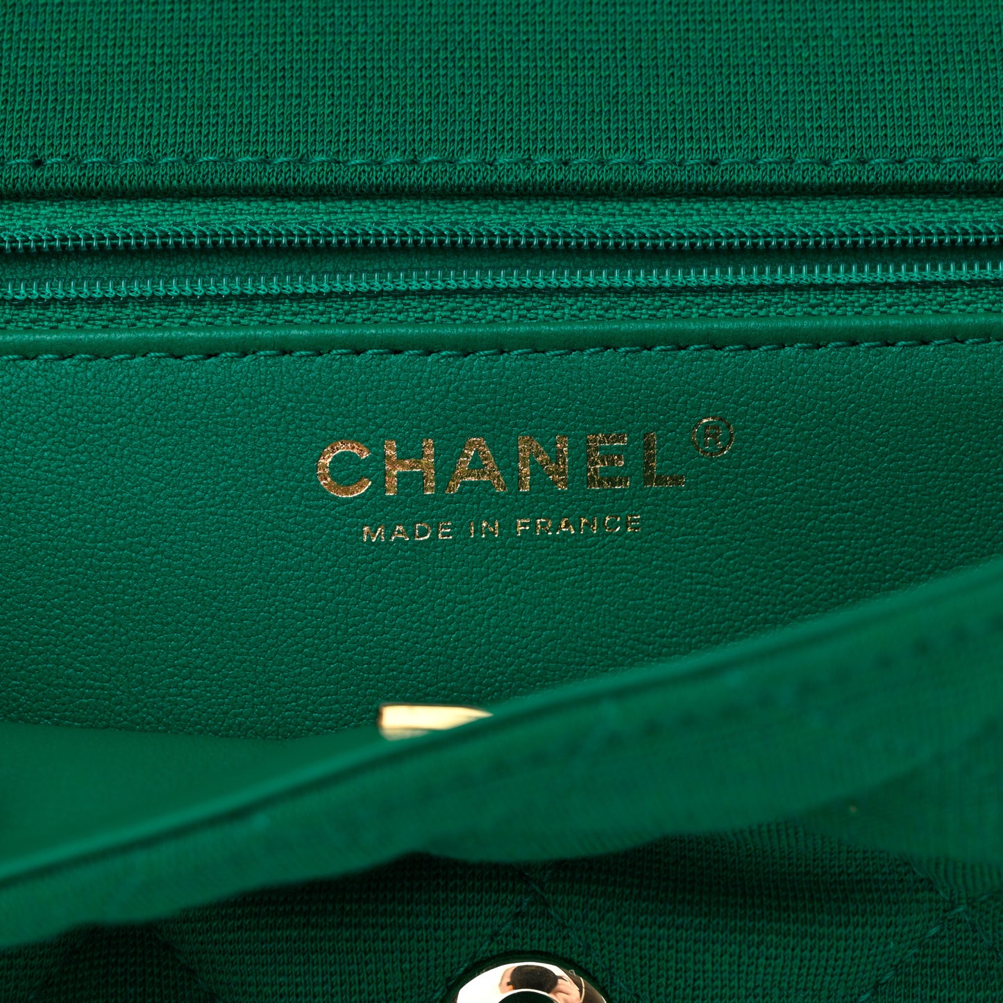 Wool Jersey Flap Clutch Green