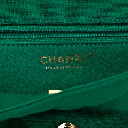 Chanel Wool Jersey Flap Clutch Green 6 of 9