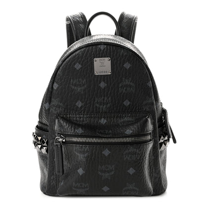 MCM Visetos Side Stud Mini Stark Backpack Black 1 of 8