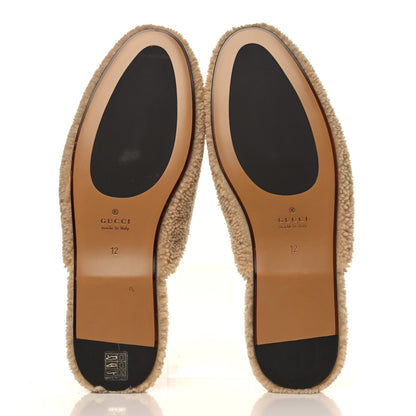 Gucci Shearling Interlocking G Mens Slippers 12 Butterscotch Cocoa 5 of 8