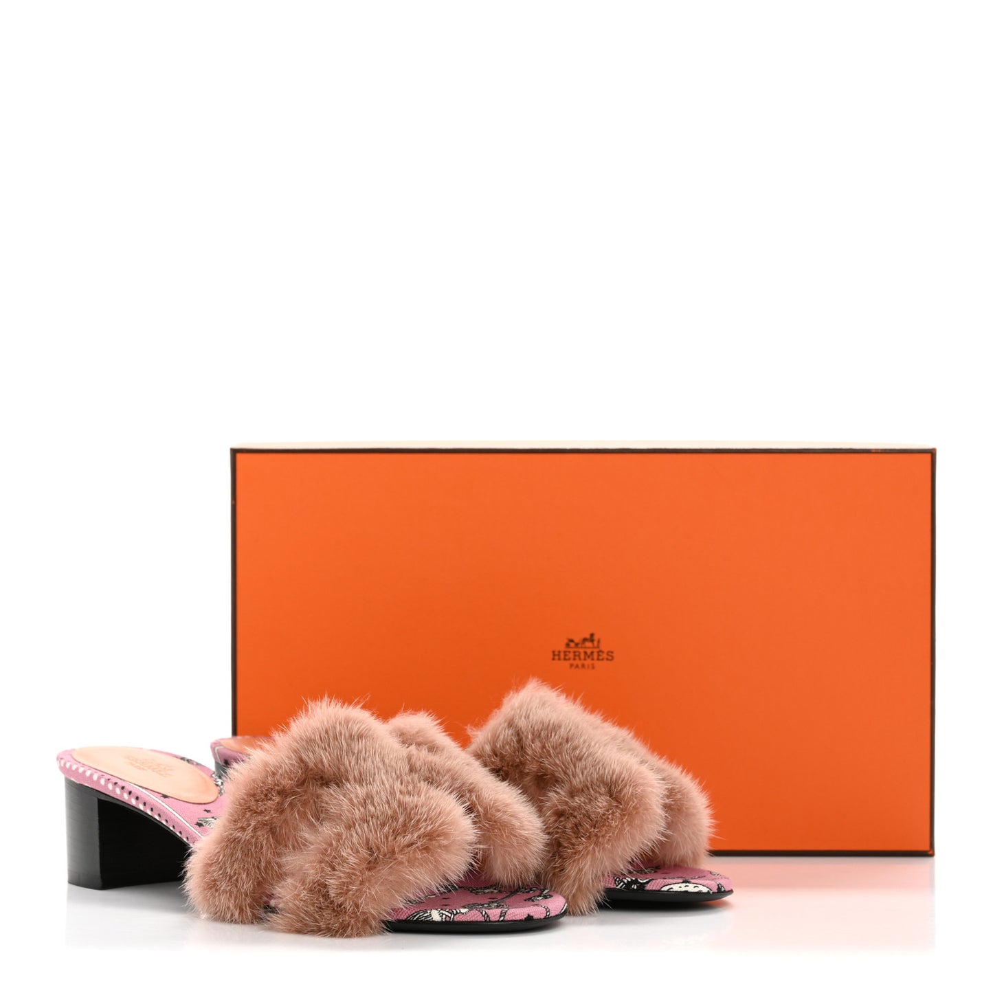 Mink Fur Oasis Sandals 36 Granit Pink