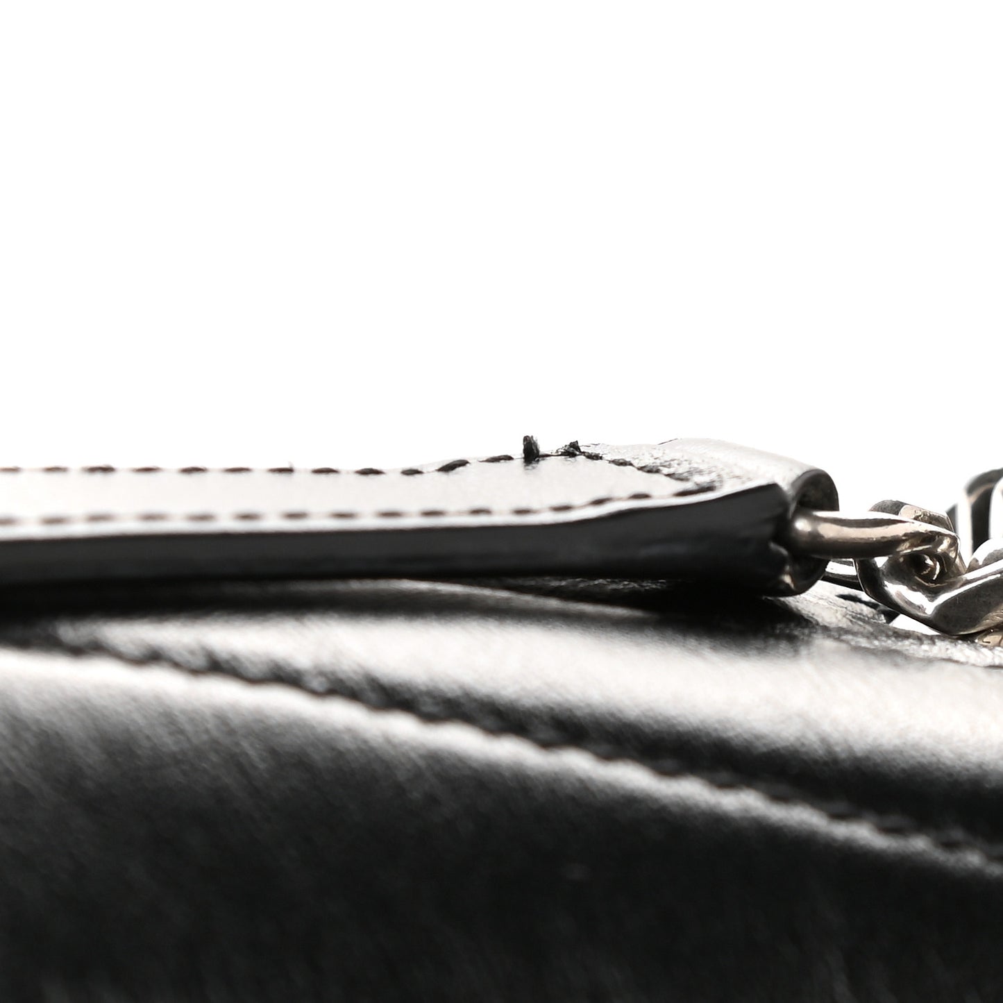 Calfskin Y Quilted Monogram Medium Loulou Chain Satchel Black
