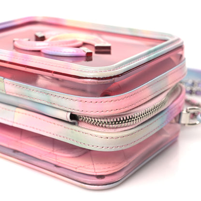 Chanel PVC Patent Calfskin Patent Lambskin Small CC Vanity Case Pink 10 of 11