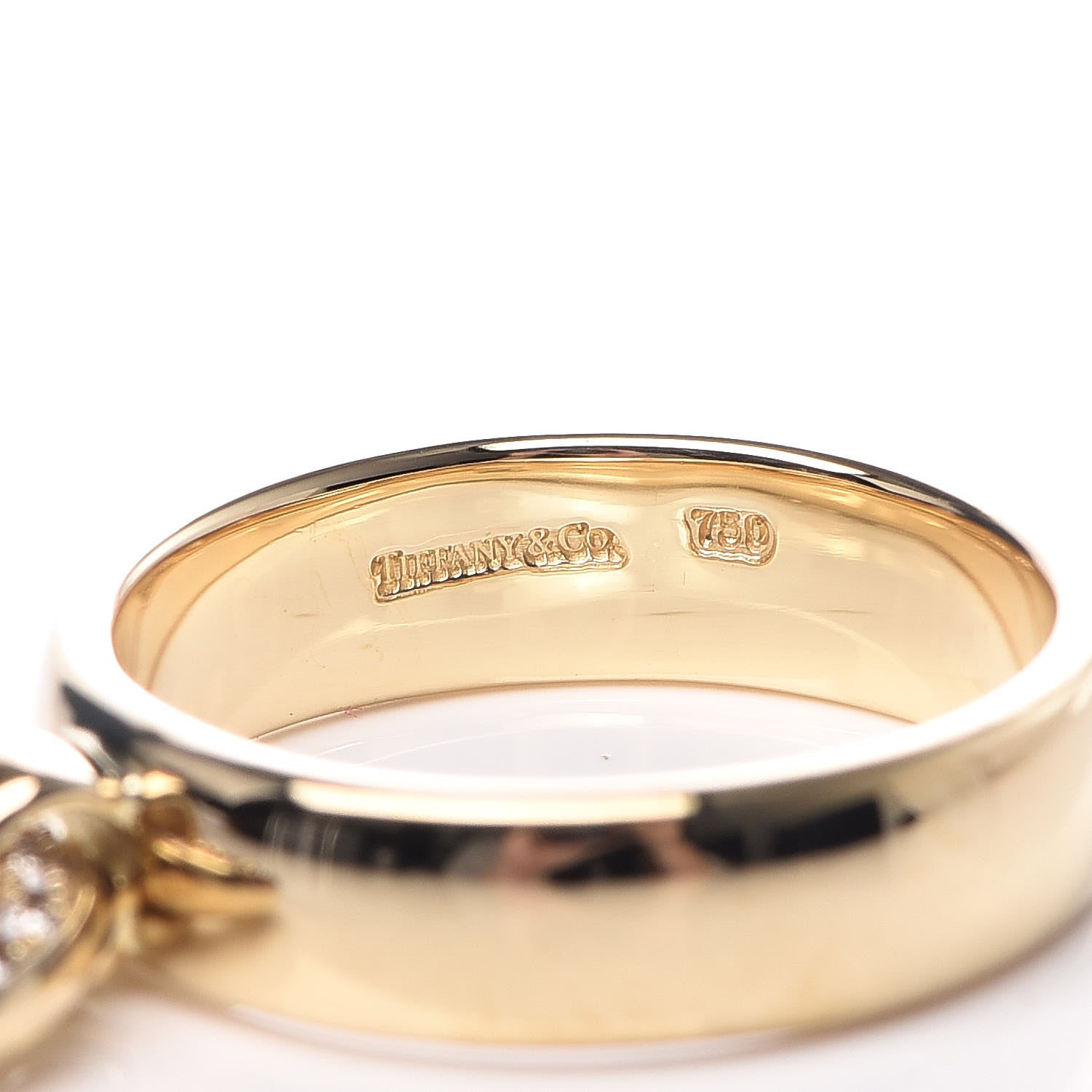 Tiffany 18K Yellow Gold Diamond Door Knocker Ring 50 5.25 5 of 6