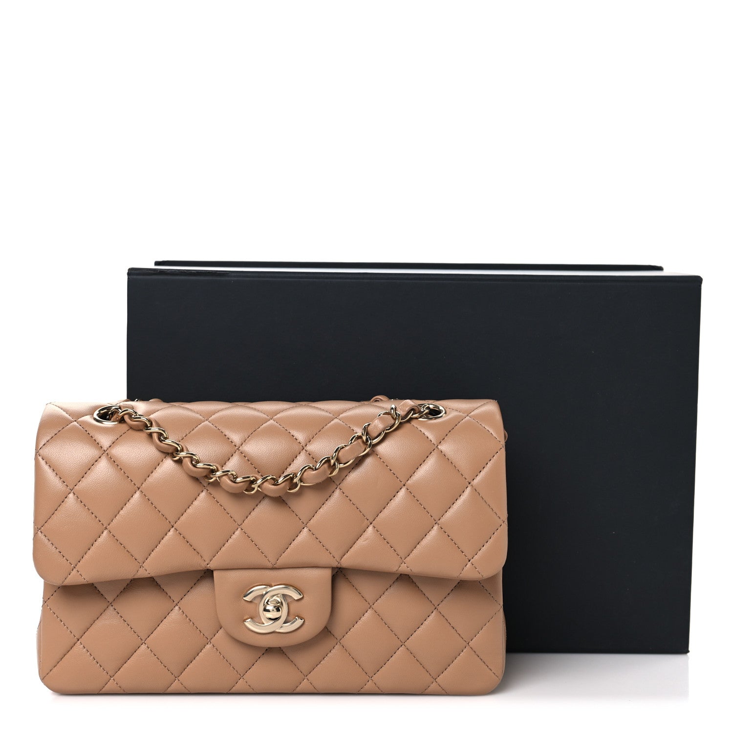 Chanel Lambskin Quilted Small Double Flap Brown 11 of 11