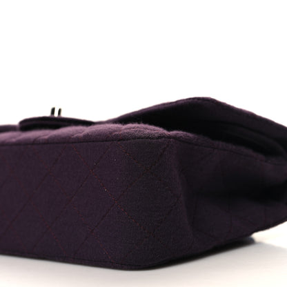 Chanel Jersey Quilted Medium Double Flap Purple 10 of 11