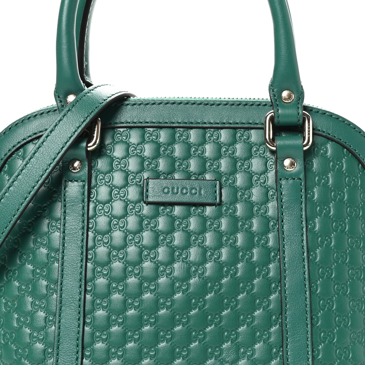 Soft Microguccissima Mini Dome Bag Emerald
