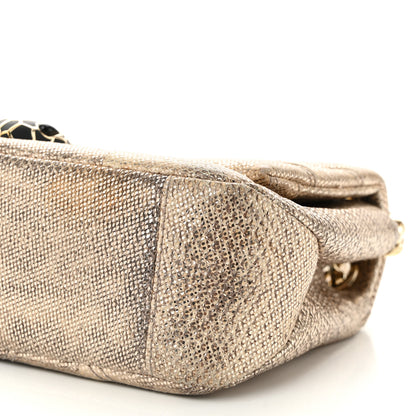 Bulgari Metallic Karung Matelasse Mini Serpenti Cabochon Crossbody Gold 10 of 10